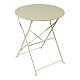 Τραπεζαρία Bistro Pakoworld Σετ 3Τεμ Μεταλλική Αναδιπλούμενη Σε Μπεζ Απόχρωση Φ60X71Εκ
