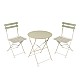 Τραπεζαρία Bistro Pakoworld Σετ 3Τεμ Μεταλλική Αναδιπλούμενη Σε Μπεζ Απόχρωση Φ60X71Εκ