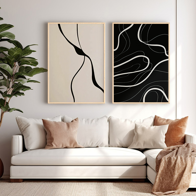 Πίνακας Bennez Pakoworld Δίπτυχος Με Ψηφιακή Εκτύπωση Και Πλαίσιο 33X1.5X48Εκ