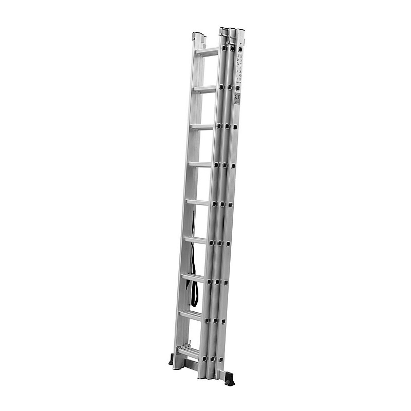Τριπλή Σκάλα Επεκτεινόμενη Αλουμινίου 3 x 10 Σκαλοπάτια GeHOCK