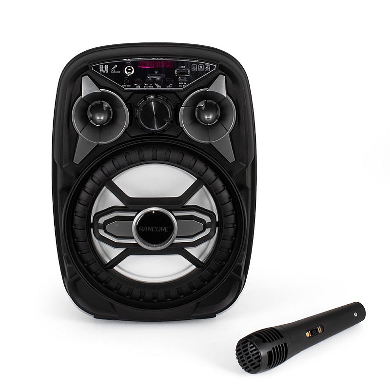 Rancore RS61 Ηχείο Karaoke 8W με ραδιόφωνο, bluetooth, σε Μαύρο Χρώμα