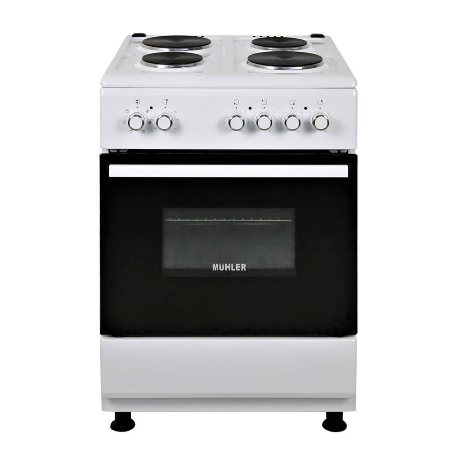 Κουζίνα 64lt με Εμαγιέ Εστίες Λευκή 85x60x65cm Muhler ELC-600E