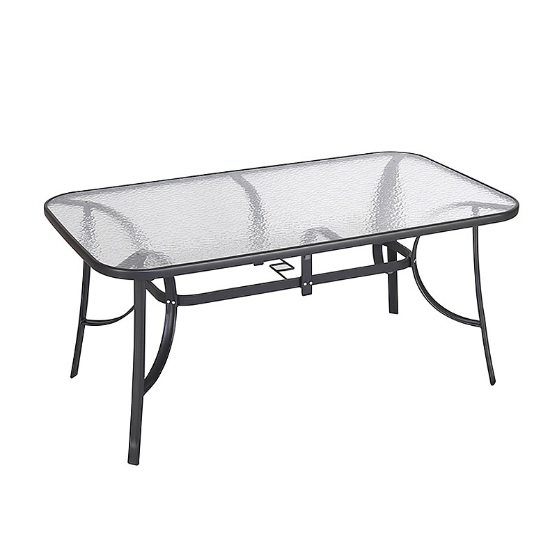 DENIM ΑΝΘΡΑΚΙ 150Χ90X71εκ. ΜΕΤΑΛΛΙΚΟ ΤΡΑΠΕΖΙ ZITA PLUS 06.8084