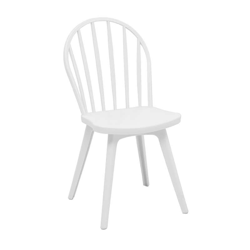 Καρέκλα Πολυπροπυλενίου 4τμχ Mirella Oval Λευκό 47Χ54Χ91εκ. ZITA PLUS 20.0231.S