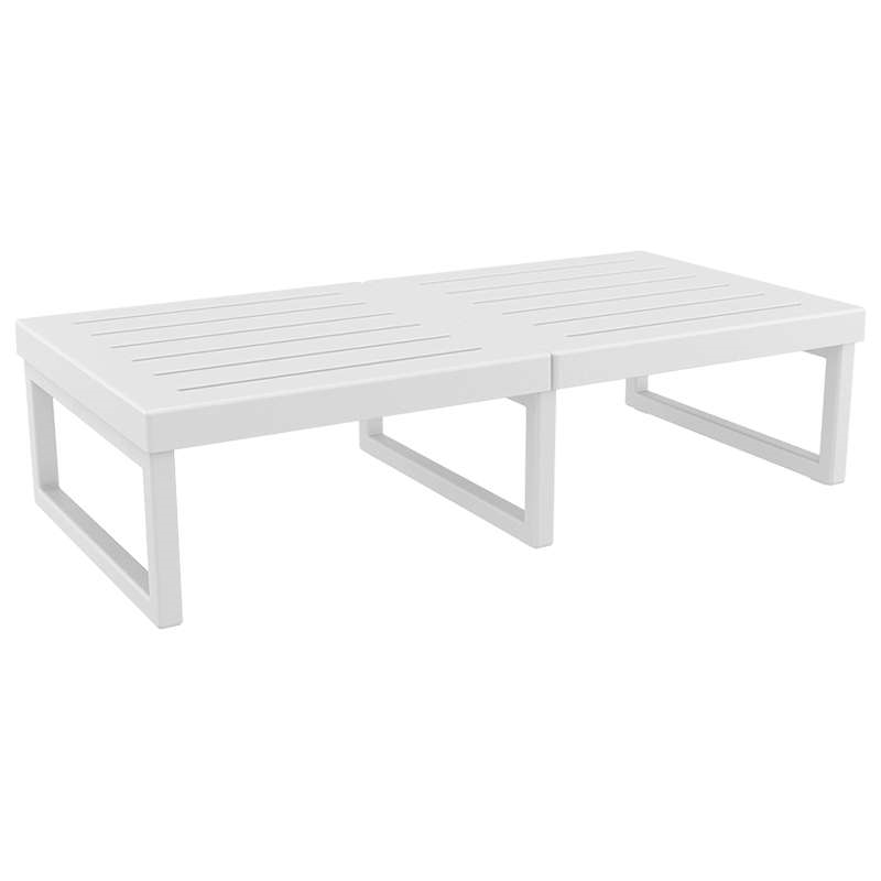 MYKONOS ΤΡΑΠΕΖΙ WHITE  130X65X33εκ. ΠΟΛ/ΝΙΟΥ SIESTA 20.0431