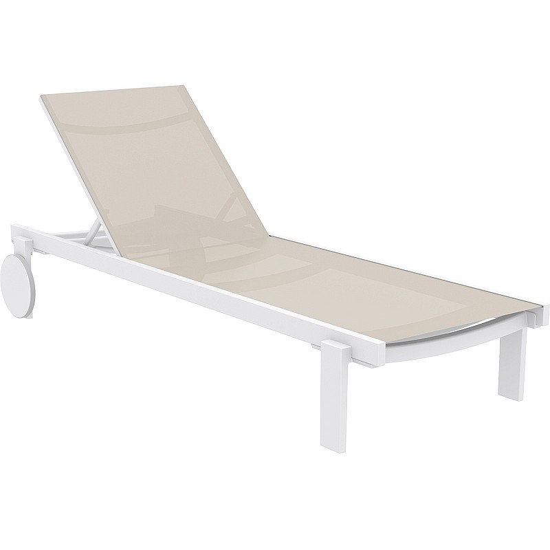 CASABLANCA ΞΑΠΛΩΣΤΡΑ WHITE/TAUPE ΑΛΟΥΜ-ΠΟΛ/ΝΙΟΥ SIESTA 20.0929