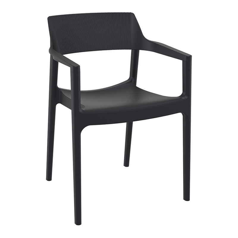 TULUM BLACK ΠΟΛΥΘΡΟΝΑ ΠΟΛ/ΝΙΟΥ 55X52X79εκ. SIESTA 20.0932.2