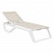 RIO PRO ΞΑΠΛΩΣΤΡΑ WHITE/TAUPE ΠΟΛ/ΝΙΟΥ 190X70X33εκ. SIESTA 20.0934