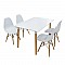 Σετ Τραπεζαρίας Loft White Randy 5τμχ 120Χ80X72εκ. ZITA PLUS 20.9902