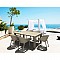 Σετ Τραπεζαρίας 7τμχ Vegas Sky Pro Taupe 100X180/220Χ75εκ. SIESTA 20.9971