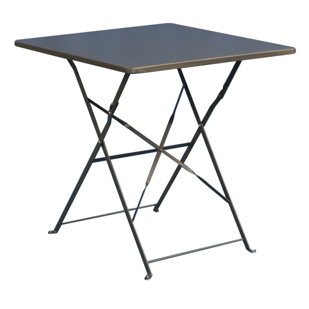 ALMA 70Χ70Χ70εκ. ΑΝΘΡΑΚΙ ΤΡΑΠΕΖΙ ΜΕΤΑΛΛΙΚΟ ΠΤΥΣ/ΝΟ ZITA PLUS 24.0206