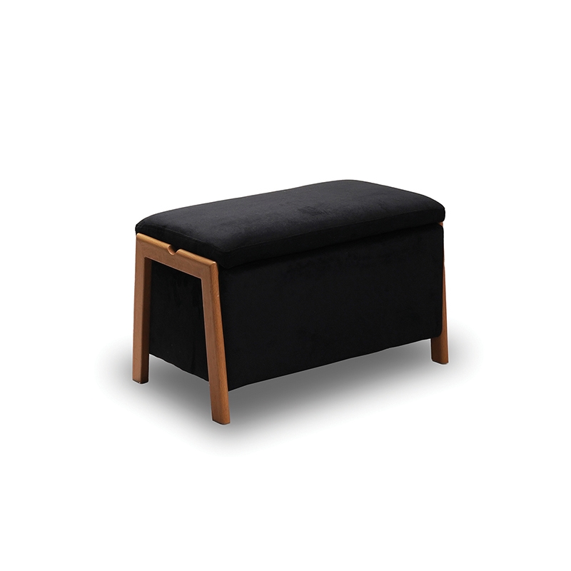 DALI ΣΚΑΜΠΟ VELVET BLACK ΜΕ ΑΠΟΘ. ΧΩΡΟ 75X42X44εκ. ZITA PLUS 40.0601