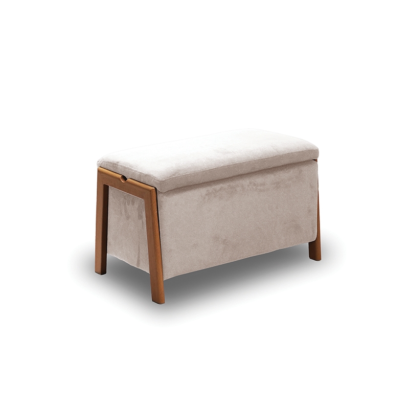 DALI ΣΚΑΜΠΟ VELVET BEIGE ΜΕ ΑΠΟΘ. ΧΩΡΟ 75X42X44εκ. ZITA PLUS 40.0603