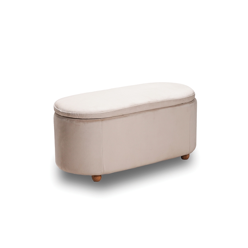 FOSTER ΣΚΑΜΠΟ VELVET BEIGE ΜΕ ΑΠΟΘ. ΧΩΡΟ 99Χ45X45εκ. ZITA PLUS 40.0606