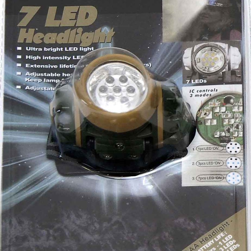 Φακός κεφαλής 7 LED Campus 10-21054