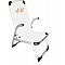 Καρέκλα παραλίας λευκή αλουμινίου ραβδωτή ενισχυμένη KING SIZE με ψηλή πλάτη ΤΕΧΤ 2*1 Campus 141-0354-8