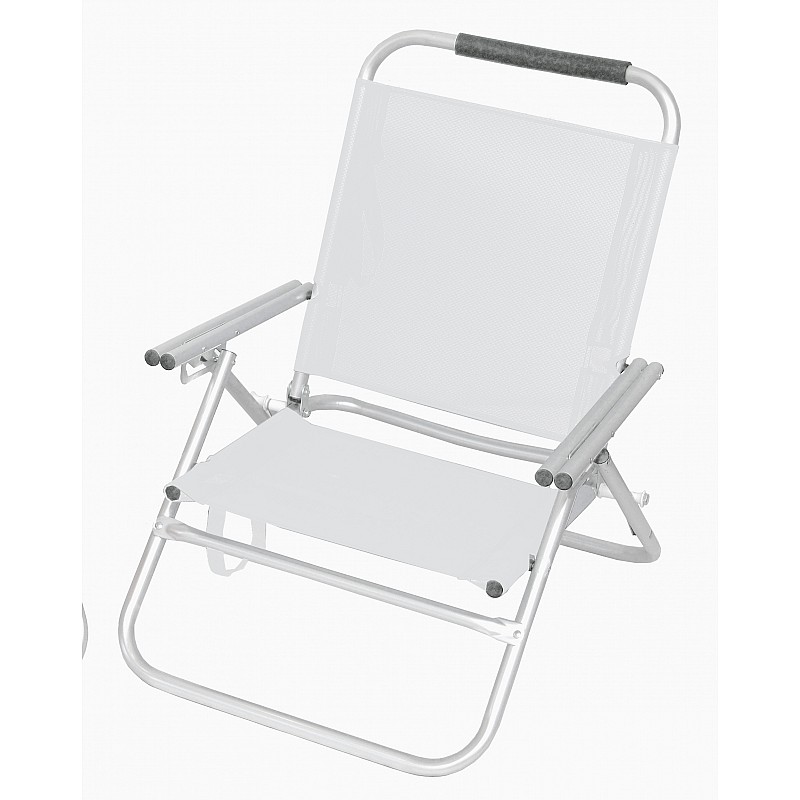 Καρέκλα παραλίας λευκή αλουμινίου με μπράτσα , 3 θέσεων Campus 141-0874-8
