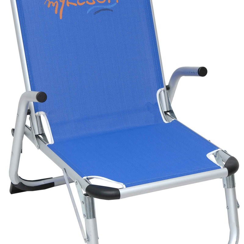 ΚΑΡΕΚΛΑ ΠΑΡΑΛΙΑΣ ΜΠΛΕ ΑΛΟΥΜΙΝΙΟΥ ΕΝΙΣΧΥΜΕΝΗ KING SIZE ΜΕ ΨΗΛΑ ΠΟΔΙΑ & ΨΗΛΗ ΠΛΑΤΗ TEXT 2X1 CAMPUS