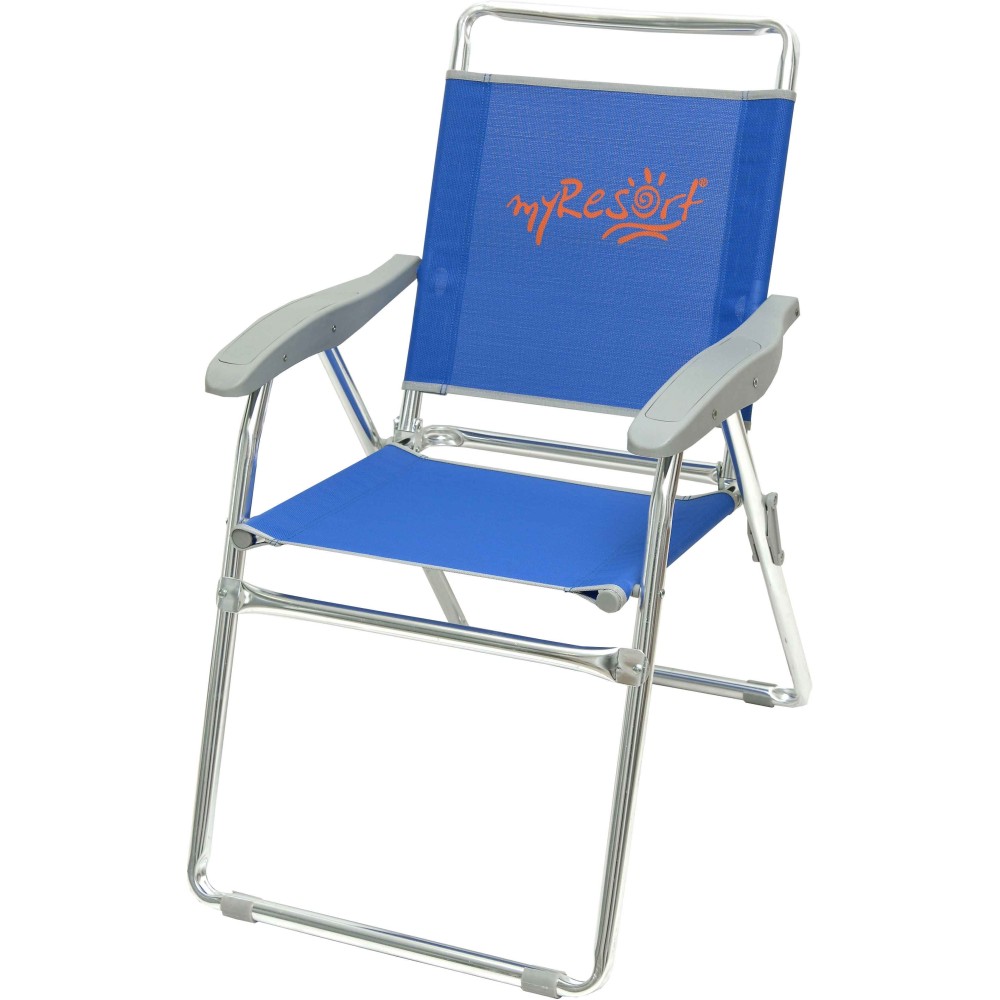 Καρέκλα παραλίας-κήπου μπλε αλουμινίου ενισχυμένη,ΤΕΧΤ 2*1 Campus 141-6814-1