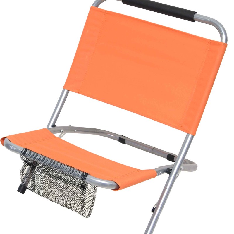 ΚΑΡΕΚΛΑ ΠΑΡΑΛΙΑΣ ΠΟΡΤΟΚΑΛΙ ΜΕΤΑΛΛΙΚΗ ΜΕ ΘΗΚΗ POLYESTER 600D CAMPUS