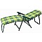 Πολυθρόνα-κρεβάτι πράσινη καρώ μεταλλική πολ/λων θέσεων ενισχυμένη με μπράτσα Campus 152-0118-6