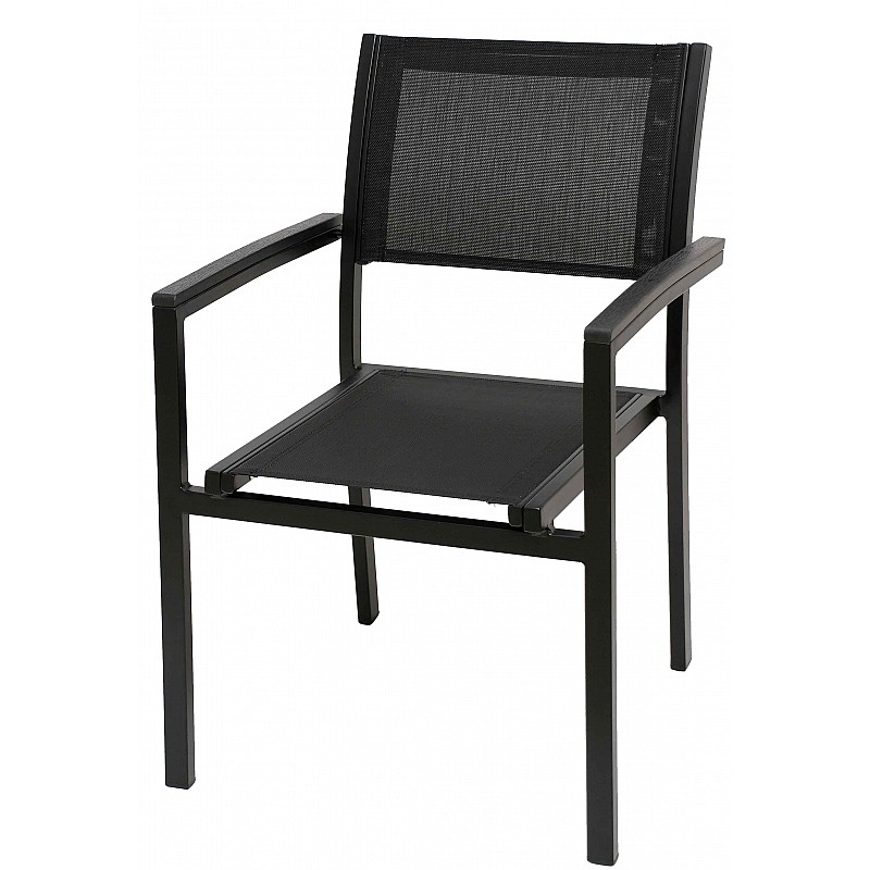 Καρέκλα αλουμινίου Polywood με TEXT ανθρακί Velco 180-4895
