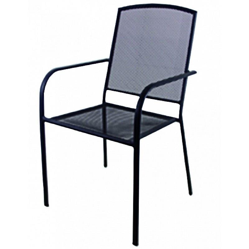 Καρέκλα ανθρακί μεταλλική διατριτή 61x56x89εκ. Velco 189-1688