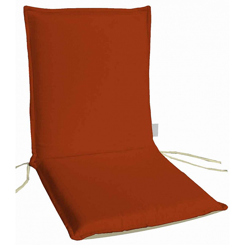 Μαξιλάρι μπεζ-κεραμιδί για καρέκλα με χαμηλή πλάτη διπλής όψης Velco 35-10744-1