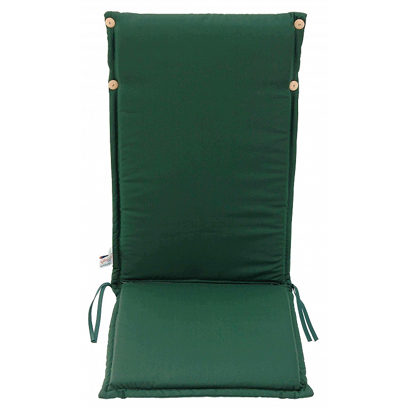 Μαξιλάρι μπεζ-πράσινο για καρέκλα με ψηλή πλάτη διπλής όψης Velco 35-12893