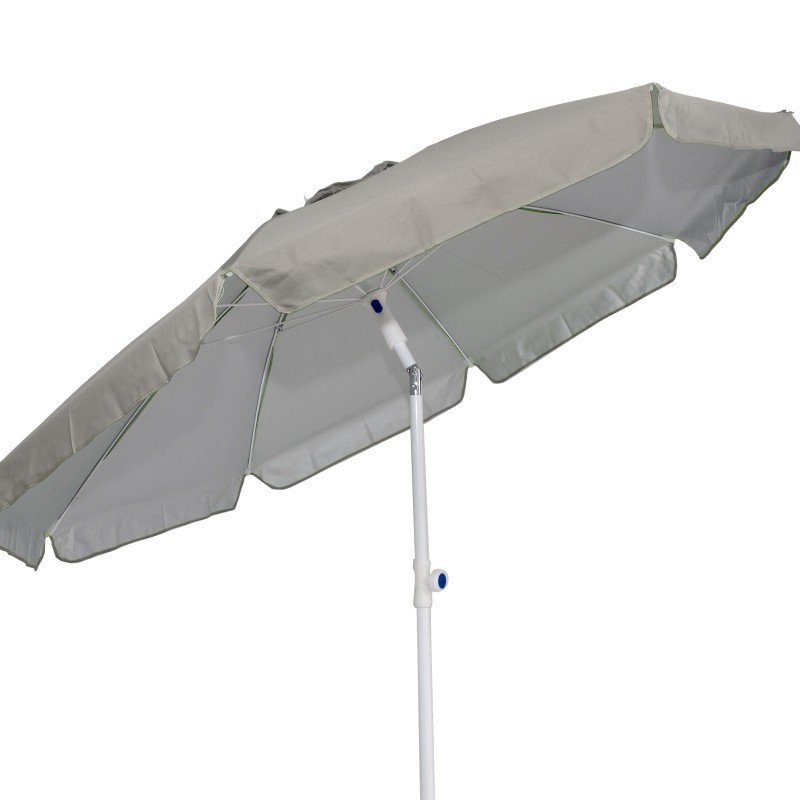 ΟΜΠΡΕΛΑ ΒΕΡΑΝΤΑΣ -ΚΗΠΟΥ-ΘΑΛΑΣΣΗΣ ΓΚΡΙ ΜΕ ΕΞΩΤΕΡΙΚΗ ΑΣΗΜΙ  ΕΠΙΣΤΡΩΣΗ 2m ΜΕΤΑΛΛΙΚΗ