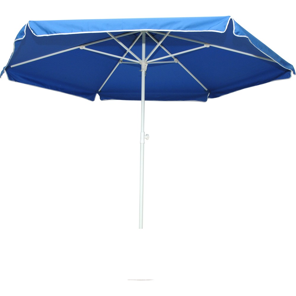 Ομπρέλα βεράντας-κήπου-θαλάσσης - ημιεπαγγελματική μπλε 2,50m μεταλλική με μεταλλικό πύρο χωρίς κλίση Campus 372-5480-1