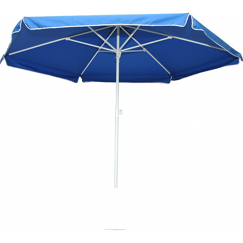 Ομπρέλα βεράντας-κήπου-θαλάσσης - ημιεπαγγελματική μπλε 2,50m μεταλλική με μεταλλικό πύρο χωρίς κλίση Campus 372-5480-1