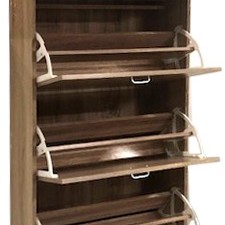 ΠΑΠΟΥΤΣΟΘΗΚΗ  ΜΕ ΤΕΣΣΕΡΙΣ ΠΟΡΤΕΣ-ΑΕΡΙΖΟΜΕΝΗ ΠΛΑΤΗ 63x24x150 εκ ΣΦΕΝΔΑΜΟΣ