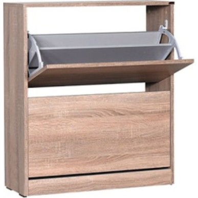 ΠΑΠΟΥΤΣΟΘΗΚΗ  ΜΕ ΔΥΟ ΠΟΡΤΕΣ -ΠΡΟΑΙΡΕΤΙΚΑ  ΑΕΡΙΖΟΜΕΝΗ ΠΛΑΤΗ -73x26x84 εκ LATTE