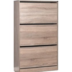 ΠΑΠΟΥΤΣΟΘΗΚΗ ΜΕ ΤΡΕΙΣ ΠΟΡΤΕΣ -ΠΡΟΑΙΡΕΤΙΚΑ  ΑΕΡΙΖΟΜΕΝΗ ΠΛΑΤΗ  73x26x119 εκ LATTE