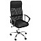 Καρέκλα γραφείου μαύρο Επιφάνεια:διάτρητο & PVC Μπράτσα:μεταλλικά χρωμίου με επένδυση PP Βάση:μεταλλική χρωμίου Velco 66-18658-1