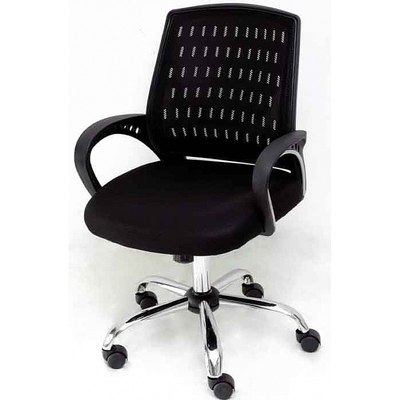 Καρέκλα γραφείου μαύρο Βάση:Μεταλλική χρωμίου Velco 66-18689-1