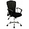 Καρέκλα γραφείου μαύρο Μπράτσα:μεταλλικά χρωμίου με επένδυση PP Βάση:Μεταλλική χρωμίου Velco 66-22181-1