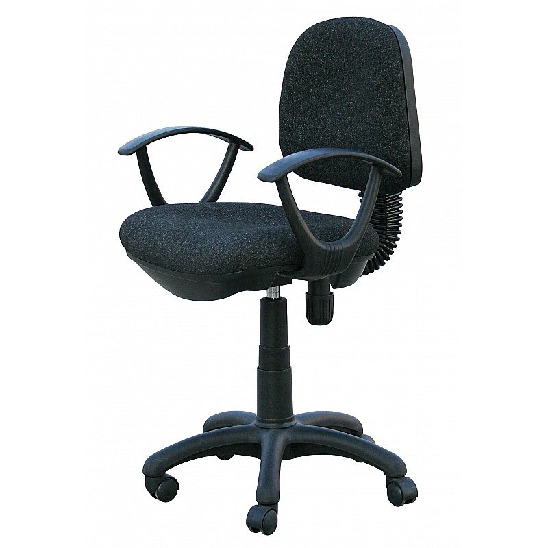 Καρέκλα γραφείου με μπράτσα μαύρη Velco K04767-1