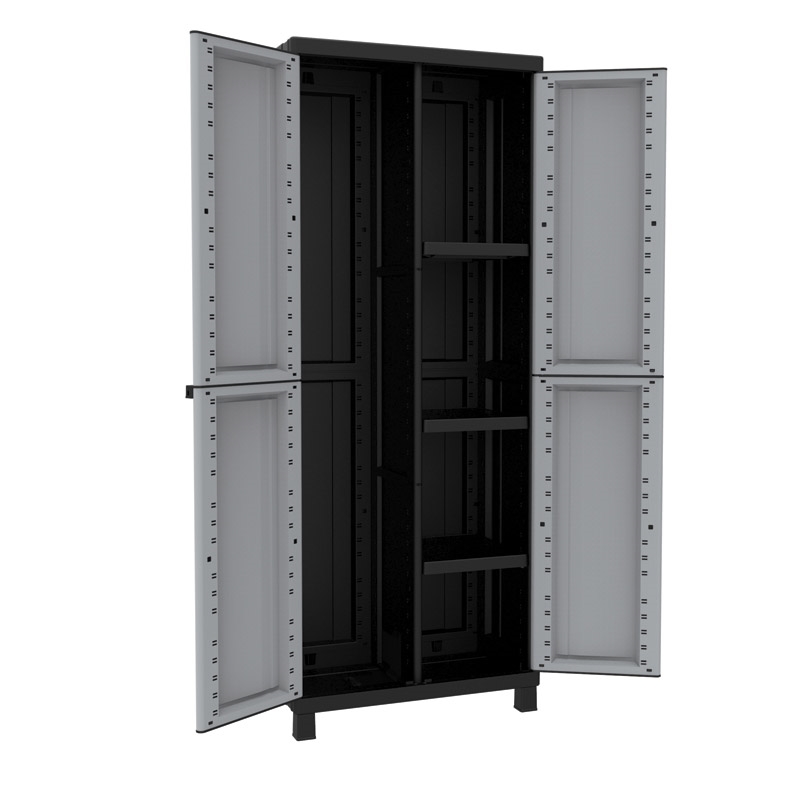 Ντουλάπα πλαστική Twist Black 3680 - 2φυλλη με διαχωριστικό