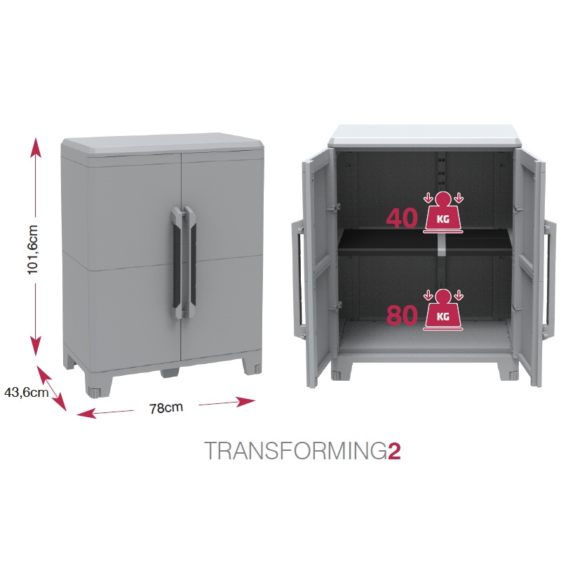Ντουλάπα πλαστική Transforming 2 - 2φυλλη Ντουλάπα πλαστική Transforming 2 - 2φυλλη