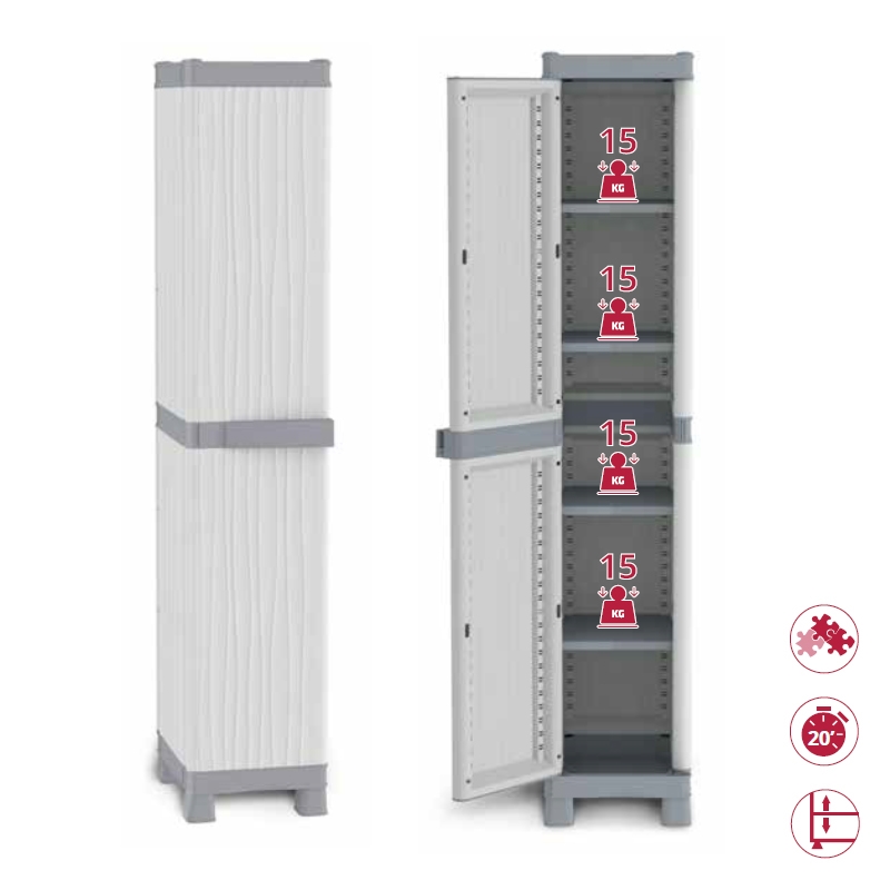 Ντουλάπα πλαστική Wave Base 2350R - 1φυλλη Ντουλάπα πλαστική Wave Base 2350R - 1φυλλη
