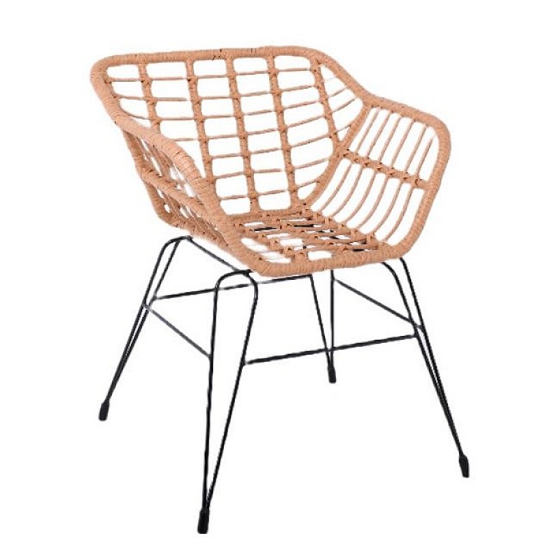 SALSA-S Πολυθρόνα Κήπου, Μέταλλο Βαφή Μαύρο, Wicker Φυσικό (χωρίς μαξιλάρι) SALSA-S Πολυθρόνα Κήπου, Μέταλλο Βαφή Μαύρο, Wicker Φυσικό (χωρίς μαξιλάρι)