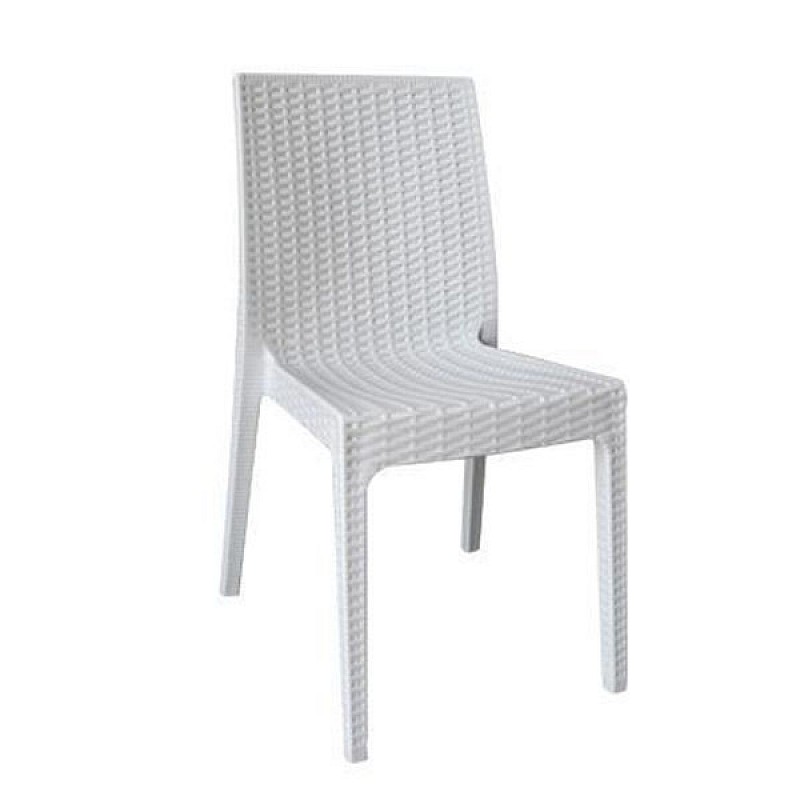DAFNE Καρέκλα Στοιβαζόμενη Πλαστική Άσπρη