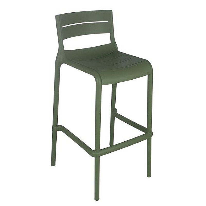 SERENA Σκαμπό Bar PP - UV Πράσινο, Ύψος Καθίσματος 65cm