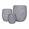 FLOWER POT-8  Set 3 τεμαχίων, Απόχρωση Light Grey Wash