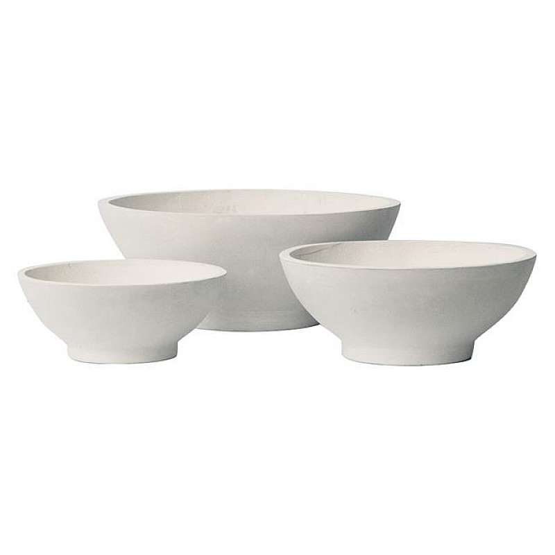 FLOWER POT-9  Set 3 τεμαχίων Απόχρωση Milk White