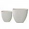 FLOWER POT-14 Set 2 τεμαχίων Απόχρωση Milk White