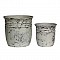 FLOWER POT-15 Set 2 τεμαχίων, Cement Απόχρωση Antique White