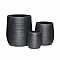 FLOWER POT-16 Set 3 τεμαχίων, Cement Απόχρωση Anthracite